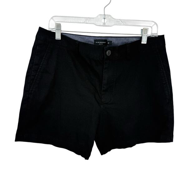 Club Monaco 32 Waist Jax Texture 5" Shorts Chino Black Cotton Blend Preppy - Picture 1 of 12
